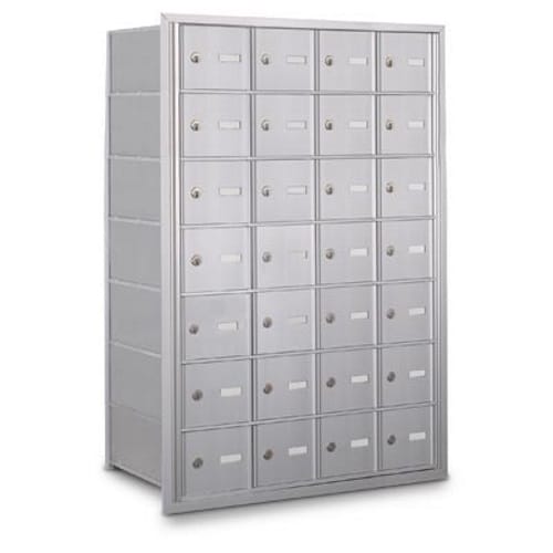 CAD Drawings American Postal Manufacturing Co. Rear Loading 28-Door Horizontal Mailbox